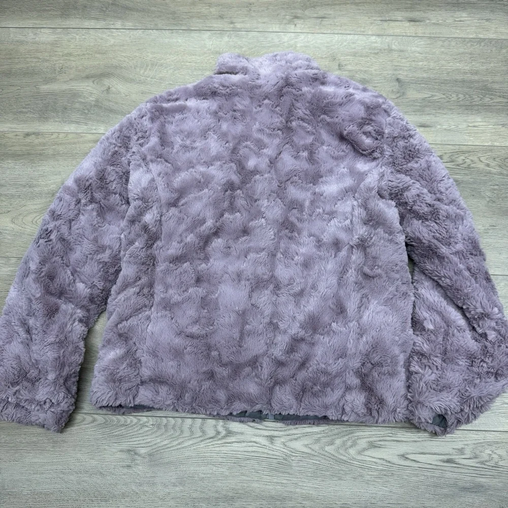 The North Face Gray Pink Puffer Fleece Reversible Jacket Girls Sz L‎ Outdoor